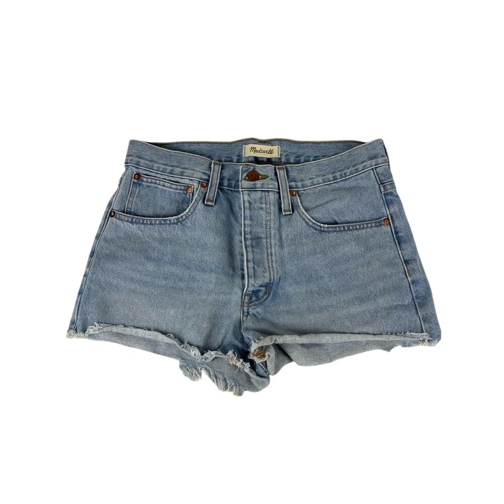 Madewell Raw Hem Relaxed Denim Shorts Size 27